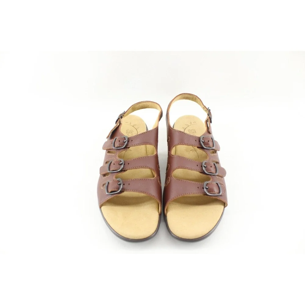 SAS Mystic Tripad Comfort Brown Leather Sandals Women's Size 8.5 N‎